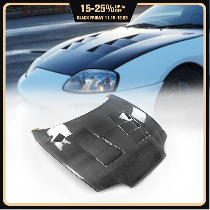 For Supra MK4 JZA80 TS Type Hood - Exterior Sport Trim, Front-End Styling Accessory