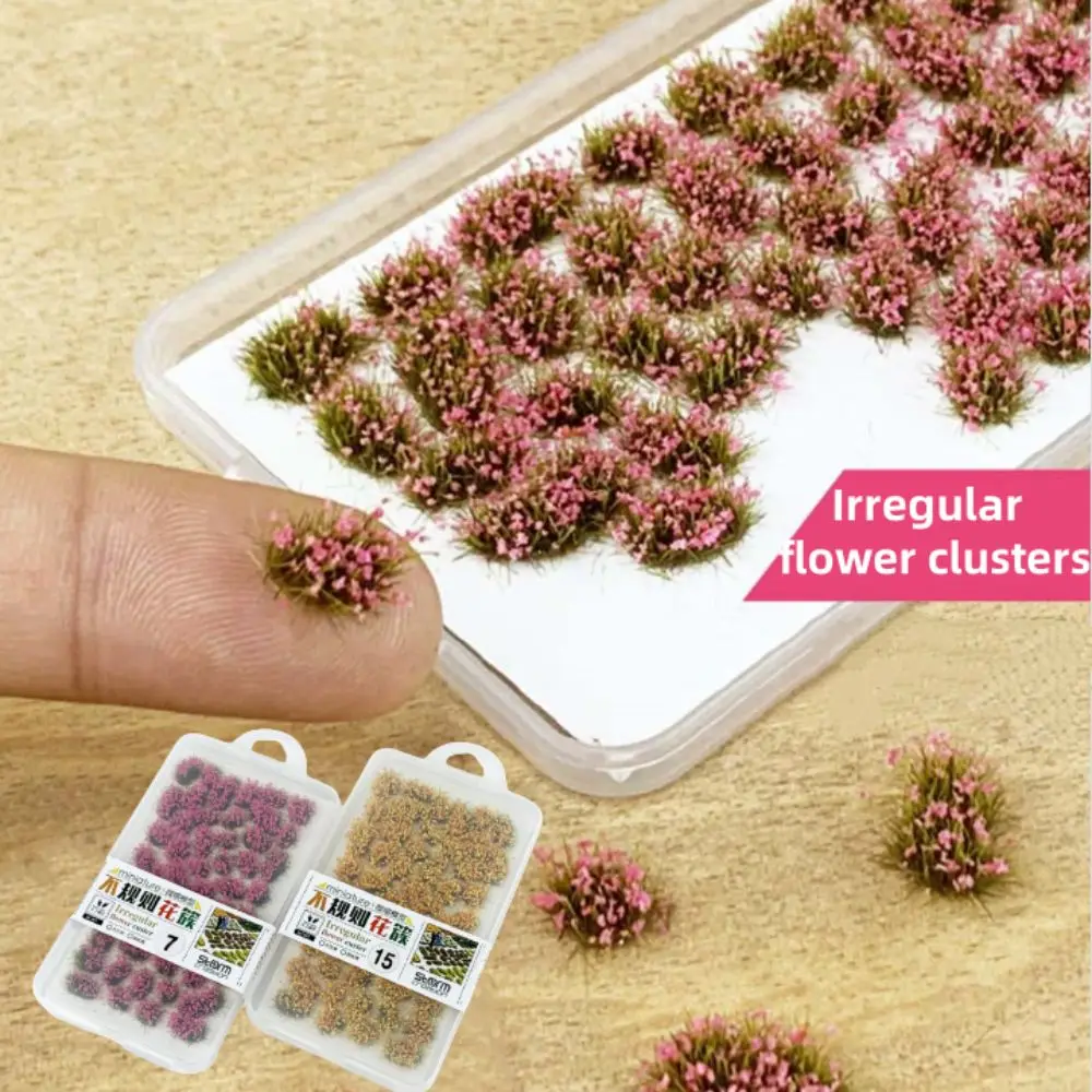 Simulazione Grappolo di fiori in miniatura Materiali per piante da costruzione fai-da-te Modello di erba di fiori Modello che fa modello di fiore statico artificiale