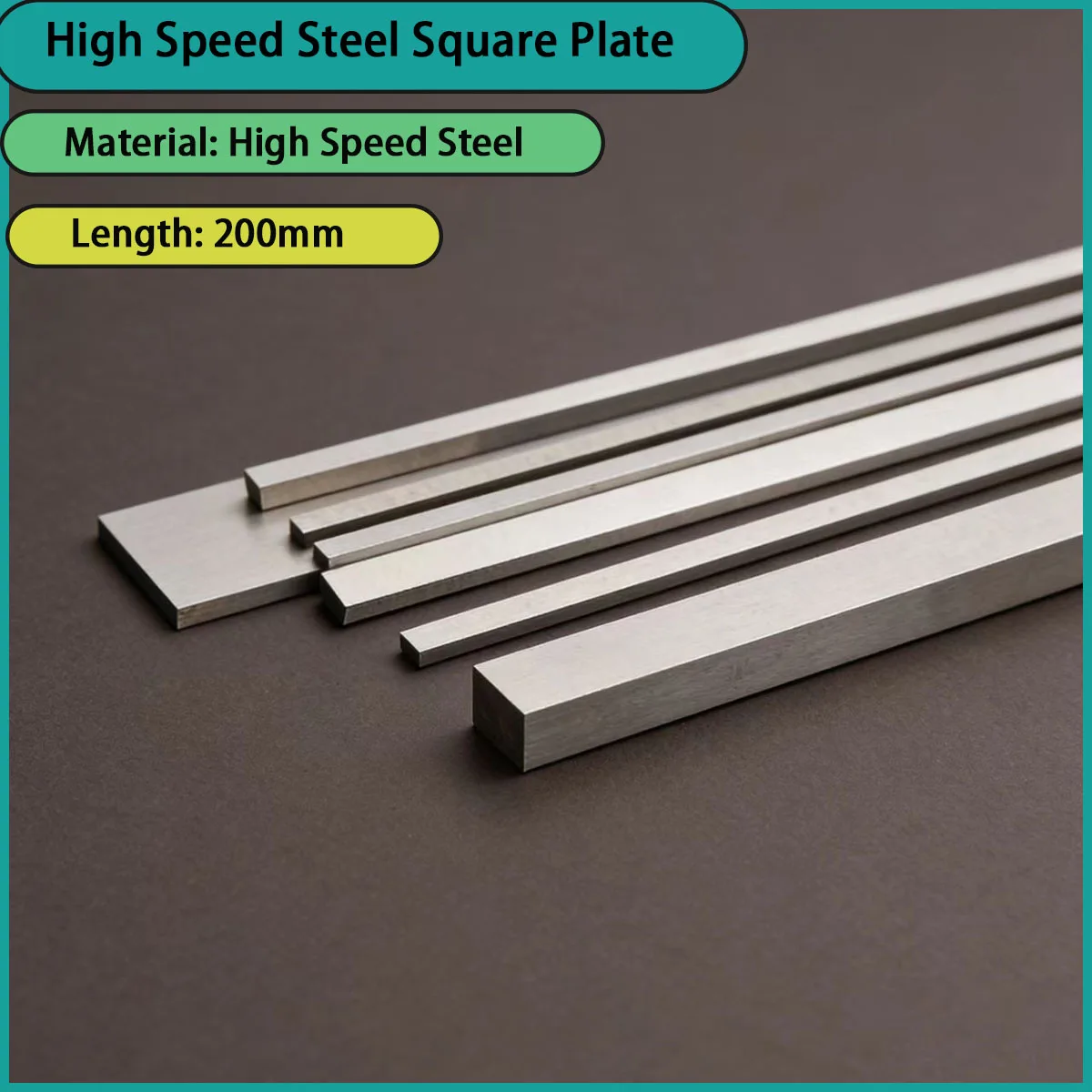 200mm Long High-Speed Steel Square Plate Suitable for Precision Machining, Mold Manufacturing, Tool Production, Etc