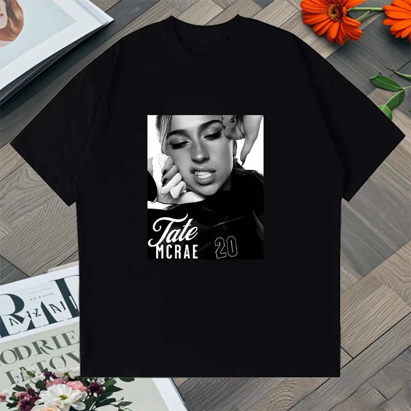 

Trend Tate McRae Fashion Hip Hop streetwear Style Oversized t-shirts 100% Cotton Men Women short sleeve O-Neck Tee shirt Unisex