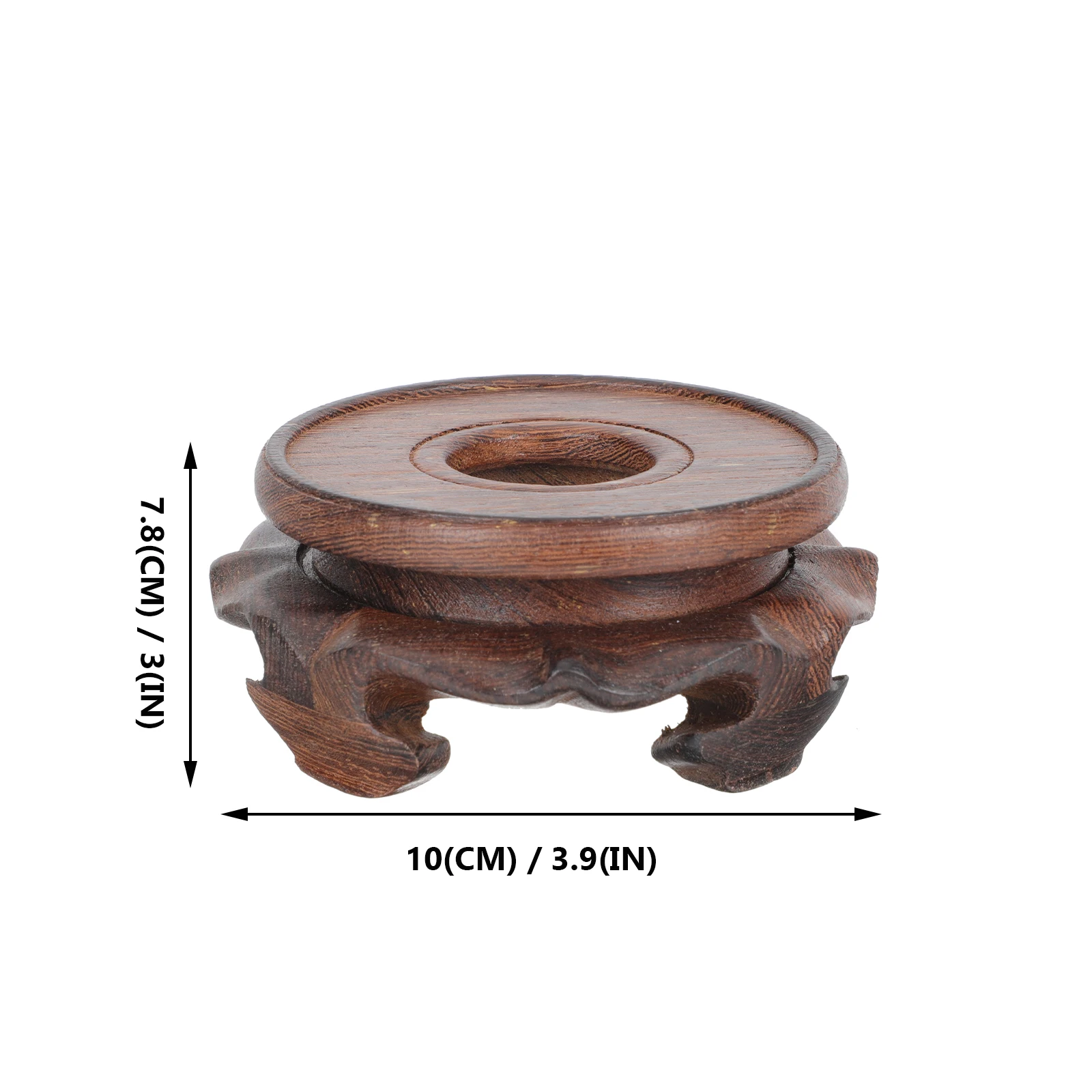 

Solid Wood Base for Plant Pots Flower Vase Hollow Pot Holder Stand Retro Chinese Home Decor Craft Display Platform