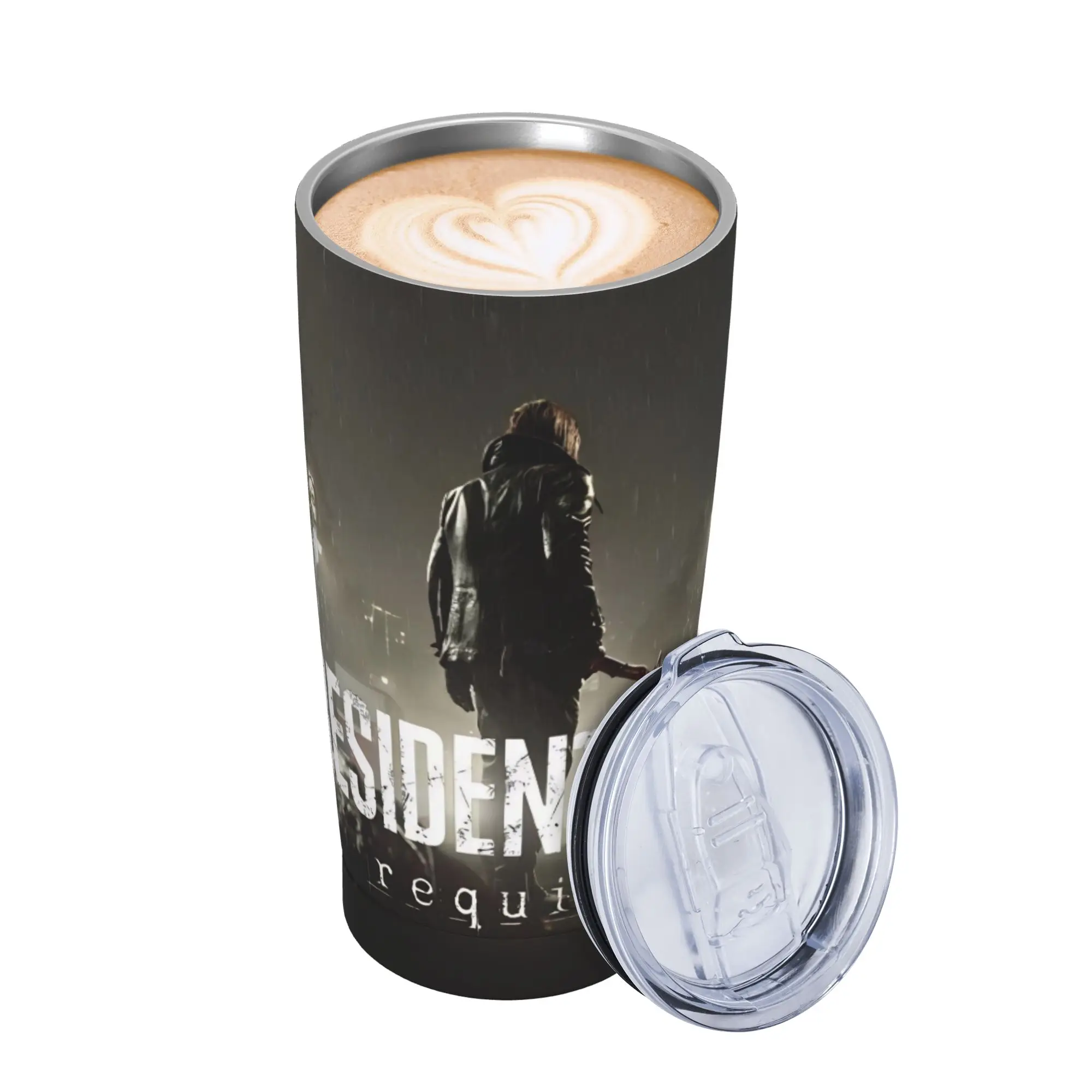 Residents Evils 9 Requiem Leon Kennedy Tumbler 20oz Stainless Steel Double Wall Vacuum Insulated  Tumblers Mug With Straw