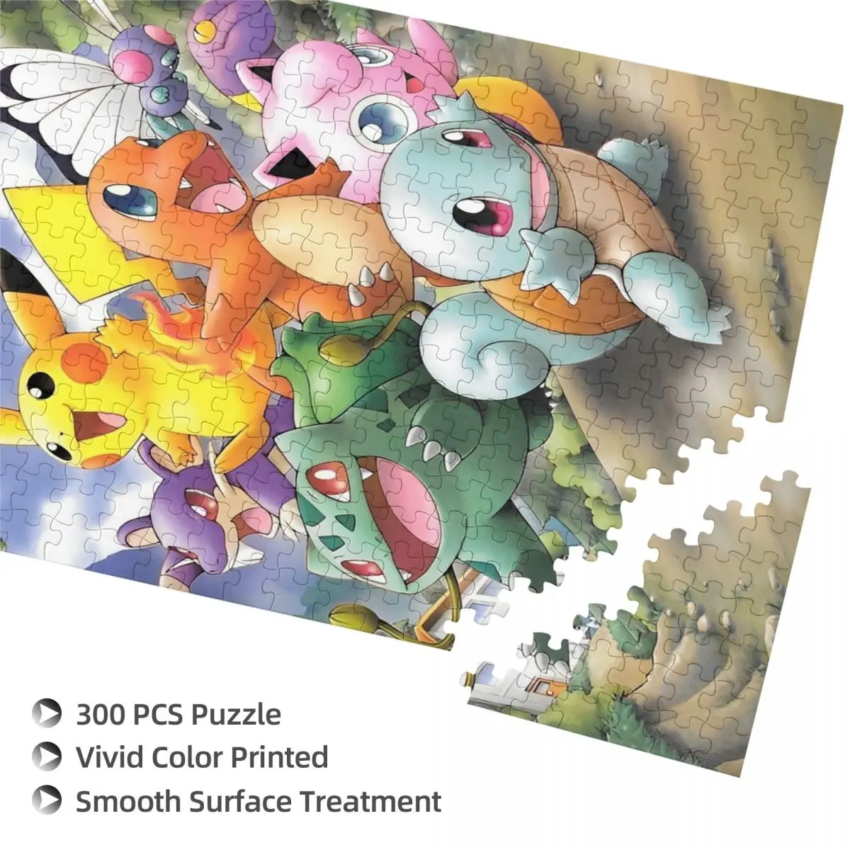 Pokemon Pikachu Characters Cartoon Wooden Puzzle 300 Pieces for Kids Learning Educational Toy Jigsaw Puzzles for Children