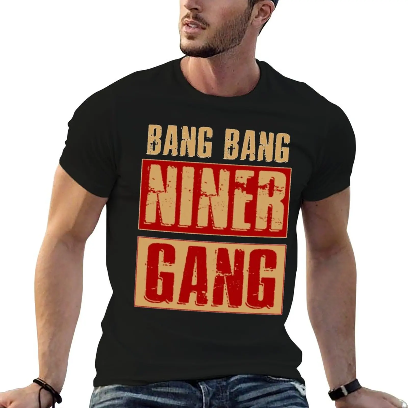 

Bang Bang Niner Gang Football Cool T-Shirt t shirts for man graphic tees t shirts for man cotton funny T-Shirt