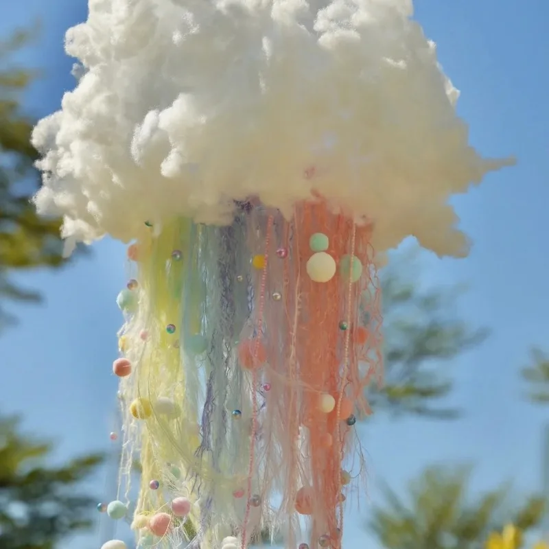 Xiaohongshu same dream super fairy rainbow cloud wind chime handmade DIY material bag healing girl heart pendant