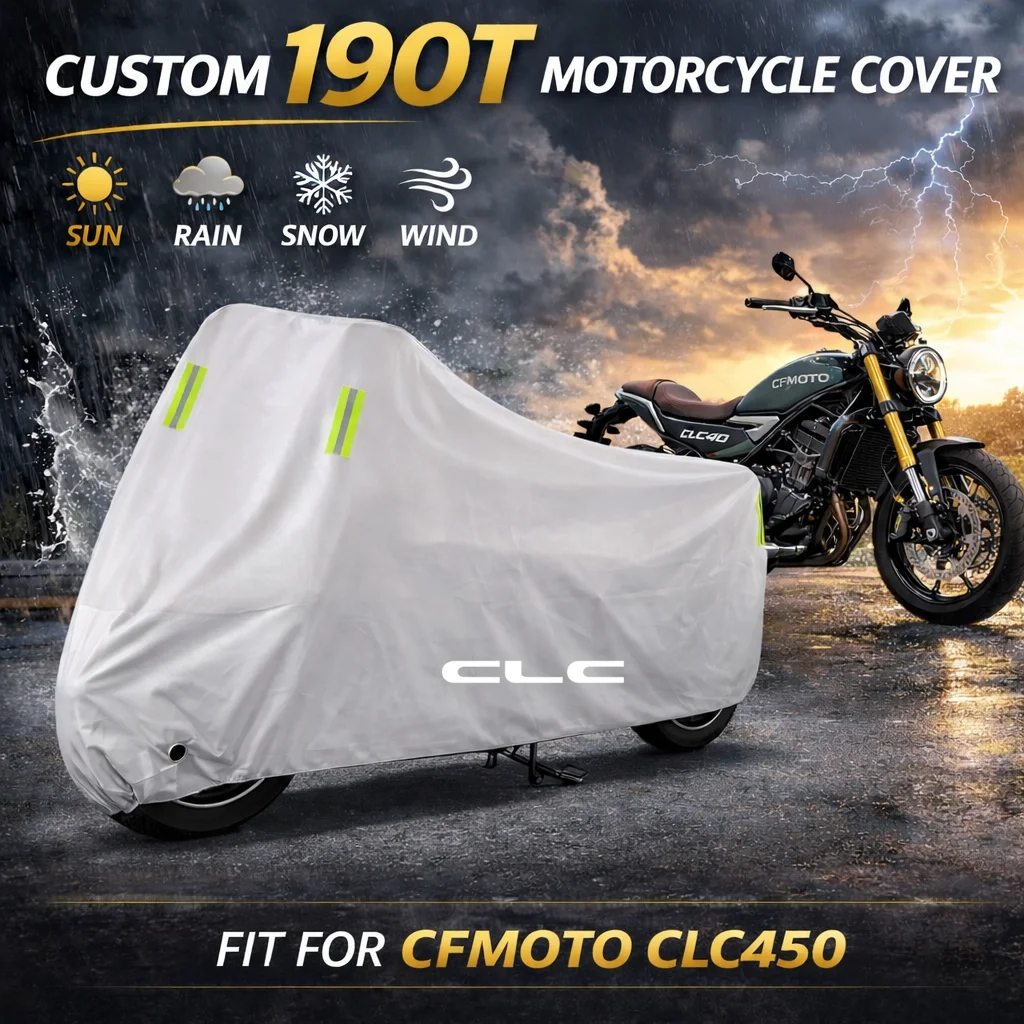 

For CFMOTO CL-C450 CLC 450 Motorcycle Cover Waterproof Heavy Duty Outdoor Rain Dust Sun Protector