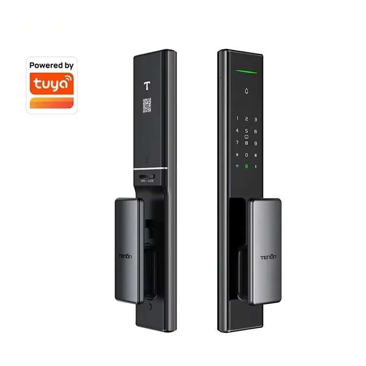 TENON A5 Push-pull Tastiera elettronica automatica senza chiave Serratura intelligente digitale Serratura per porta con impronta digitale a doppio lato Serratura intelligente