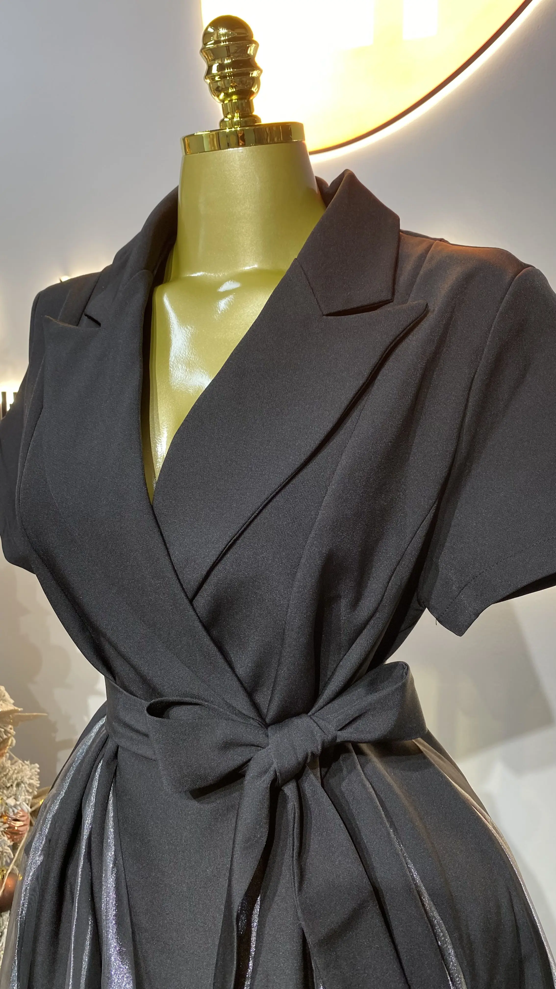 2025 Casual Cotton Dress with Tie Waist Slimming Fit Summer Dress-GZXX259