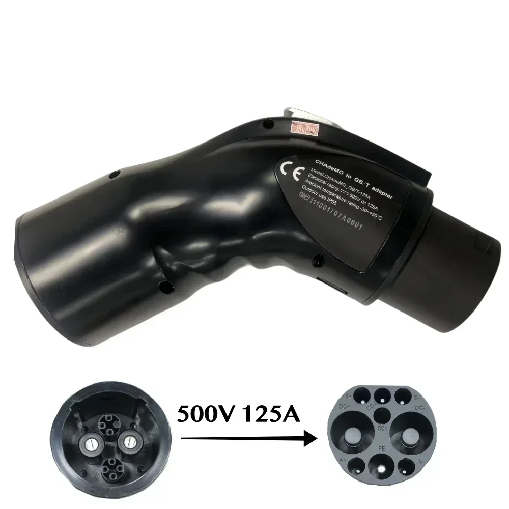 New CHAdeMo to GBT EVSE 125A DC Adapter CHAdeMo EV Cable Plug to GB/T Socket Charger Connector for EV Car Charging for BYD ID4 I