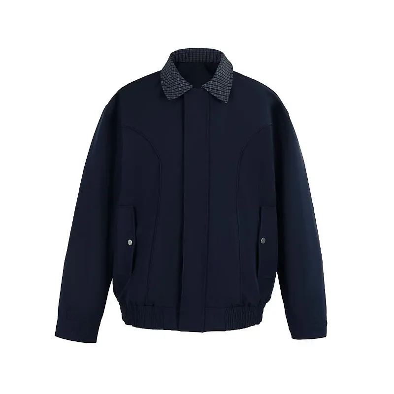 

2025 NEW Men High-Quality Fashionable Autumn Patchwork Color-Blocking Lapel Jacket Three-Dimensional Cut Jacket For Men