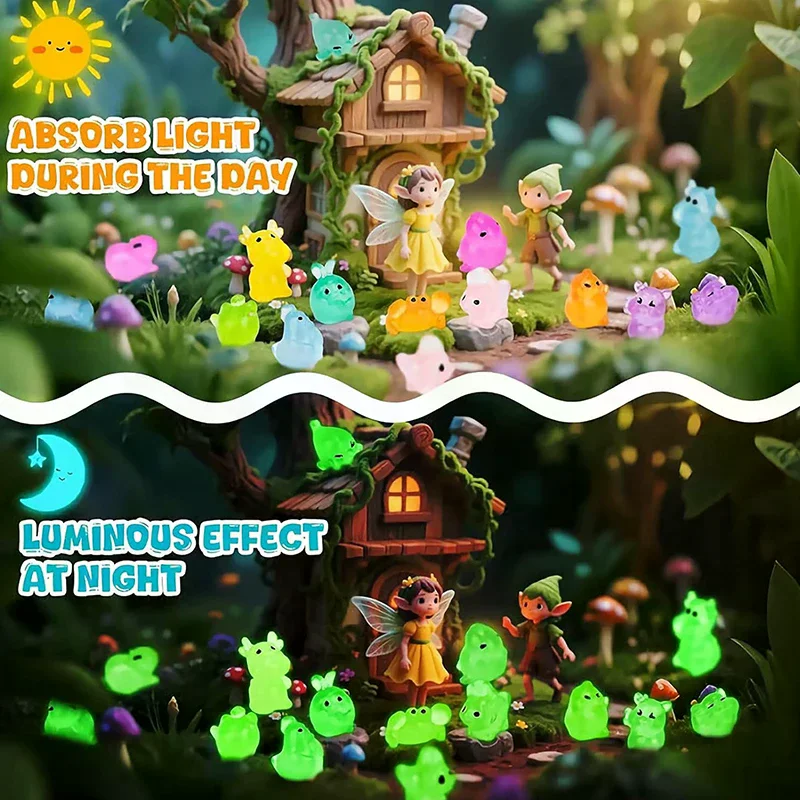 

100 шт., мини-светящиеся в темноте модели животных, загадочные животные из смолы, индивидуальная упаковка, слепая сумка, скрытые маленькие светящиеся фигурки, сделай сам