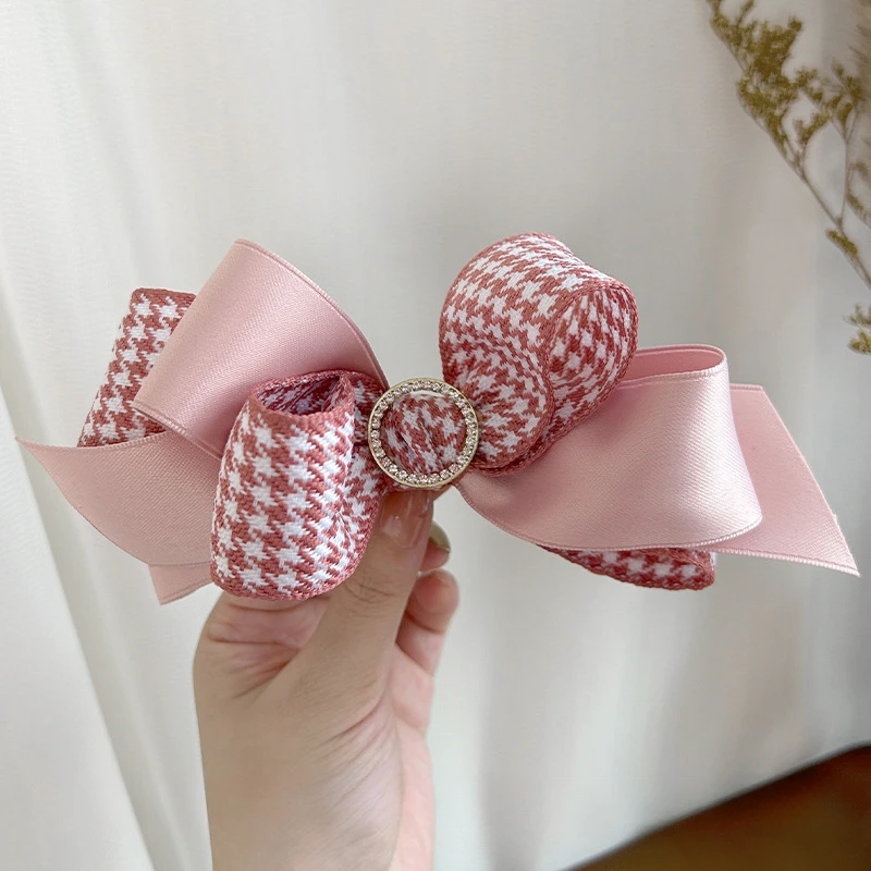 

Elegant Fabric Bow Hairpin Spring Clip Emperament Barrettes Ponytail Hair Clips Headwear Korean Hair Accessories for Women