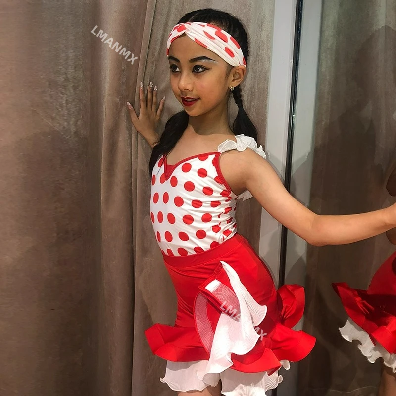 زي الرقص اللاتيني الجديد، زي التدريب النسائي للأطفال، زي أداء المنافسة المهنية