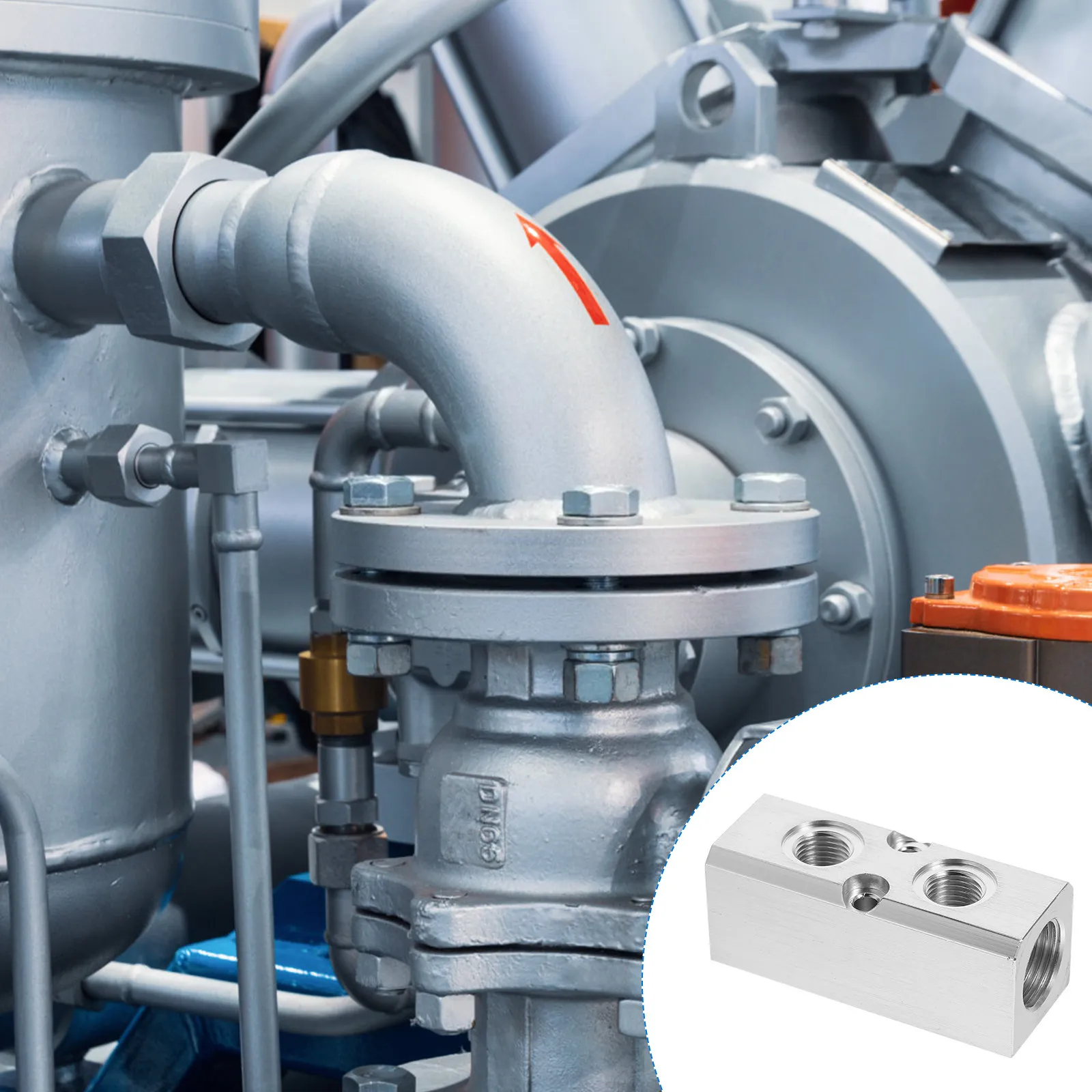 

1 шт. Пневматический распределительный блок (коллектор) для воздуха, серебристый, прецизионное исполнение, легкое подключение/отключение, фитинг для воздушного компрессора