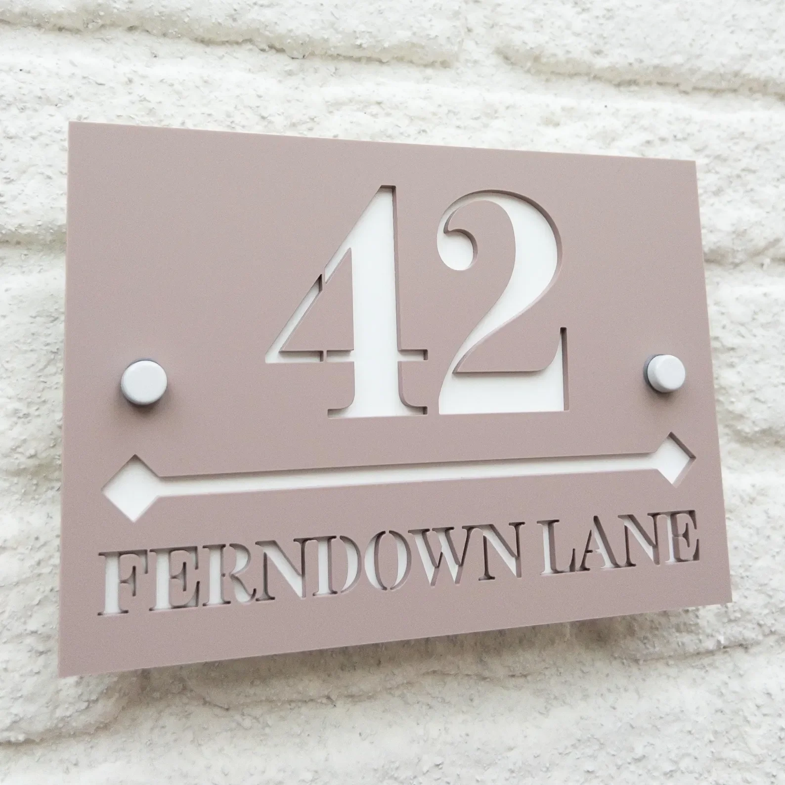 علامة رقم المنزل المخصصة تصميم خط الماس الخلفي مرآة مع لوحة المواجهة، هدية منزلية جديدة، علامة العنوان