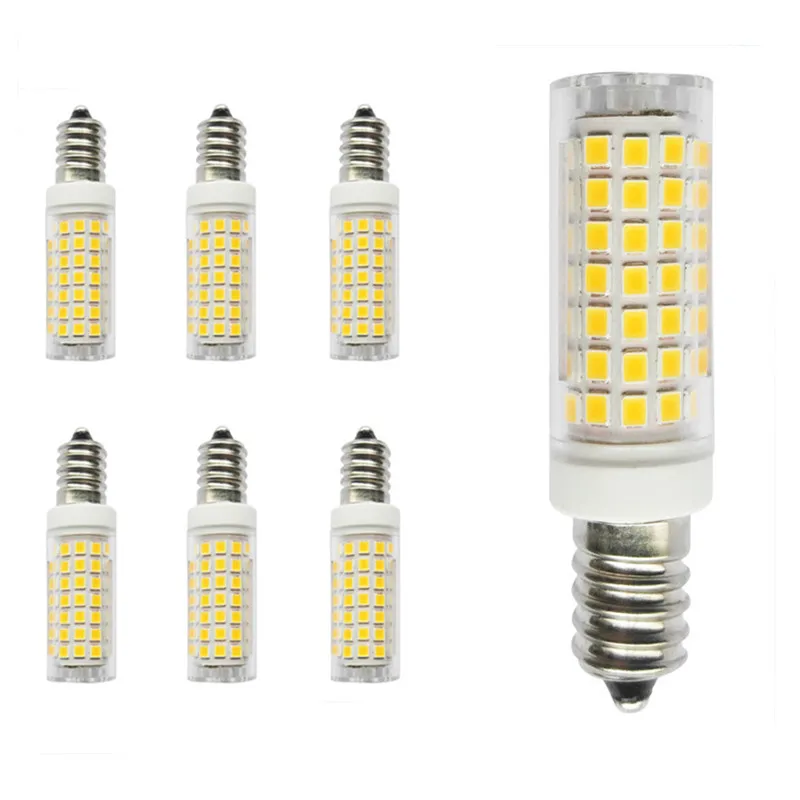 

4X 10X NEW Mini ceramics E14 LED Lamp 15W AC 220V 230V LED Corn Bulb SMD2835 360 Beam Angle Replace Halogen Chandelier Lights