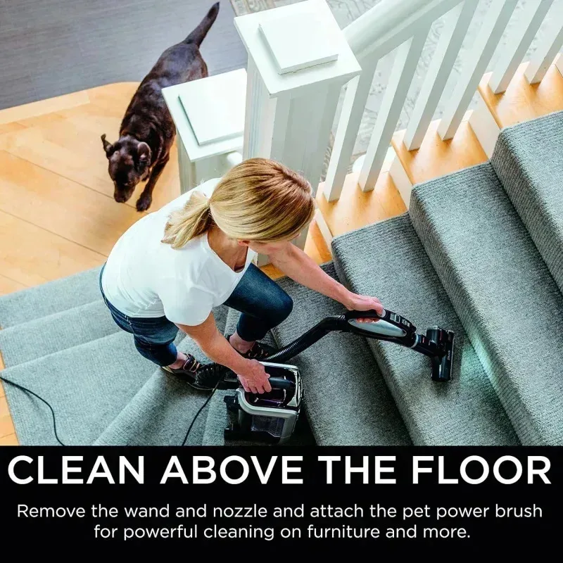 PMD4-Shark NV752 Rotator Powered Lift-Away TruePet فلتر HEPA للمكنسة الكهربائية المستقيمة، سعة كوب غبار كبير، مصابيح أمامية LED، أفرول،