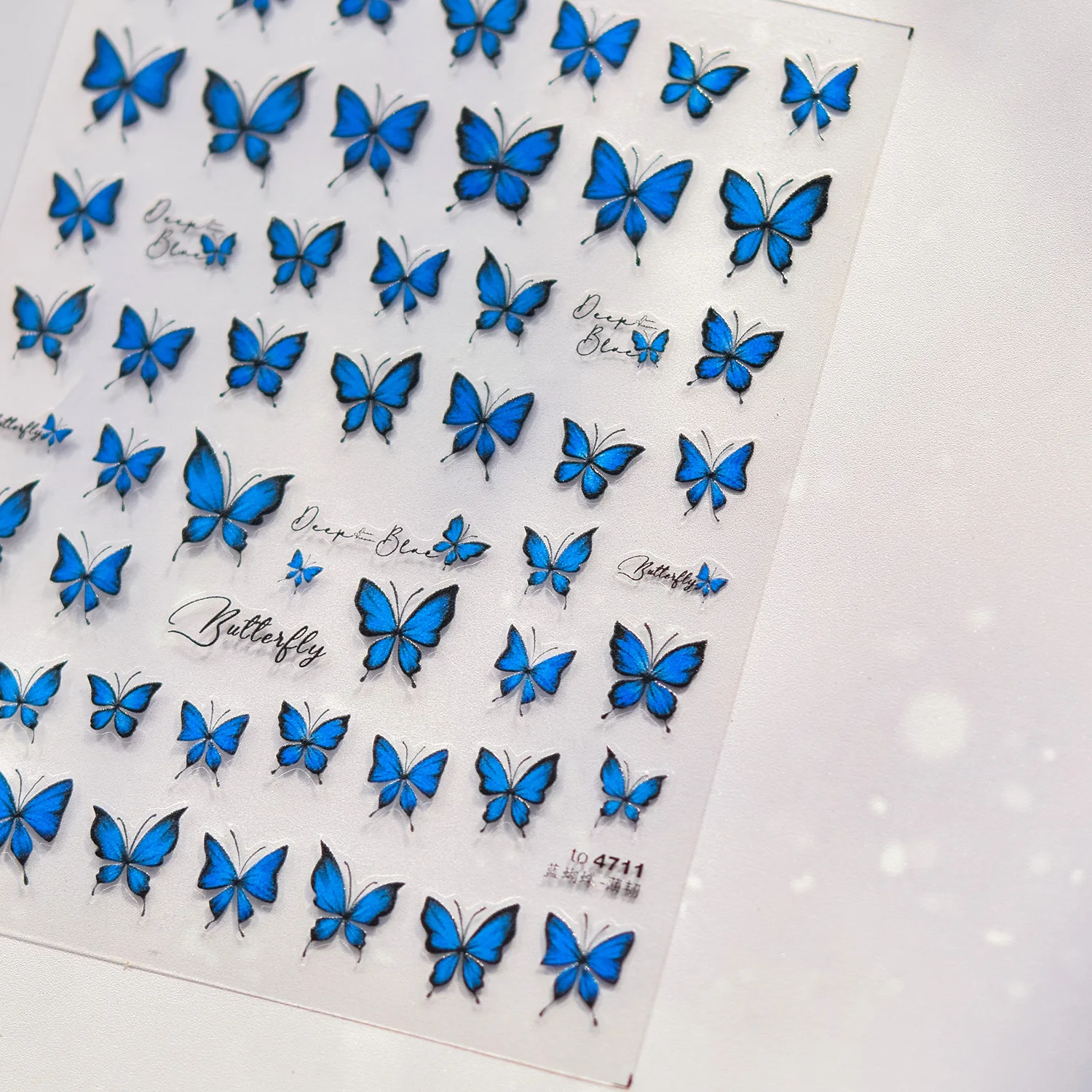 Black Lace Butterfly 5D Nail Art Stickers Intricate Hollow-Out Gothic Wing Mysterious Inspired Self Adhesive Manicure Decal DIY