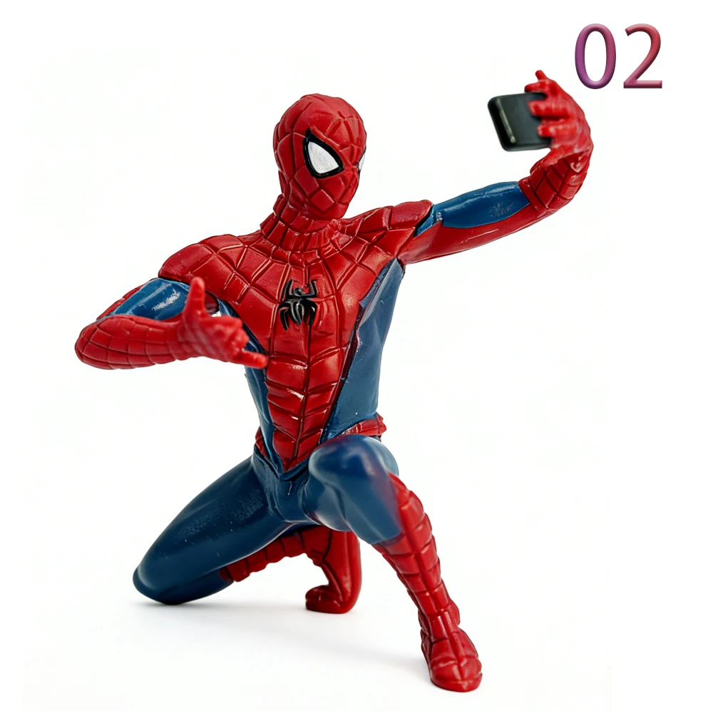 Superhelden-Mini-Figuren 7-9 cm Spiderman Modell Spielzeug Action-Sammlerstück Statue Klassische Filme Tragbare Desktop-Dekoration Lustige Spielzeuge