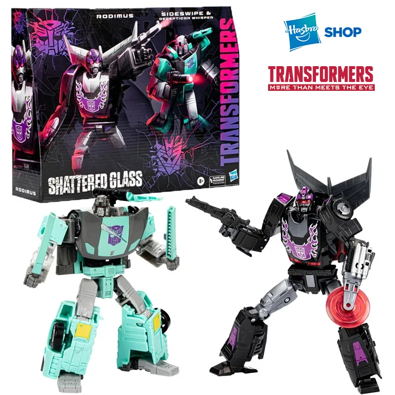 Hasbro Transformers Generations Shattered Glass Collection Rodimus Sideswipe and Decepticon Whisper Model Autobot in Stock