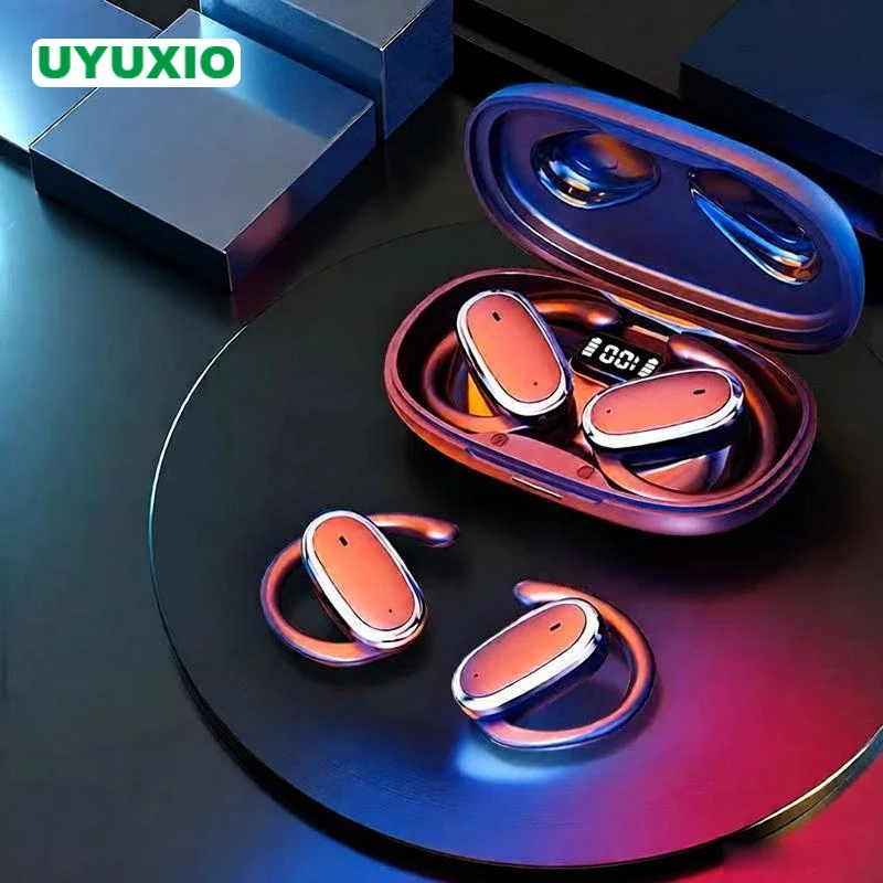 Fones de Ouvido Sem Fio UYUXIO Open Ear com Tradução em Tempo Real BT 5.4 OWS com 144 Idiomas para Negócios