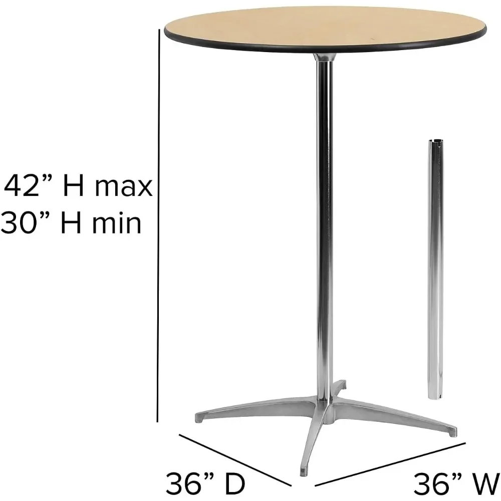 Moderne Ronde Houten Cocktailtafel, 36 Inch Diep X 36 Inch Breed X 30 Inch Hoog, Gratis Verzending