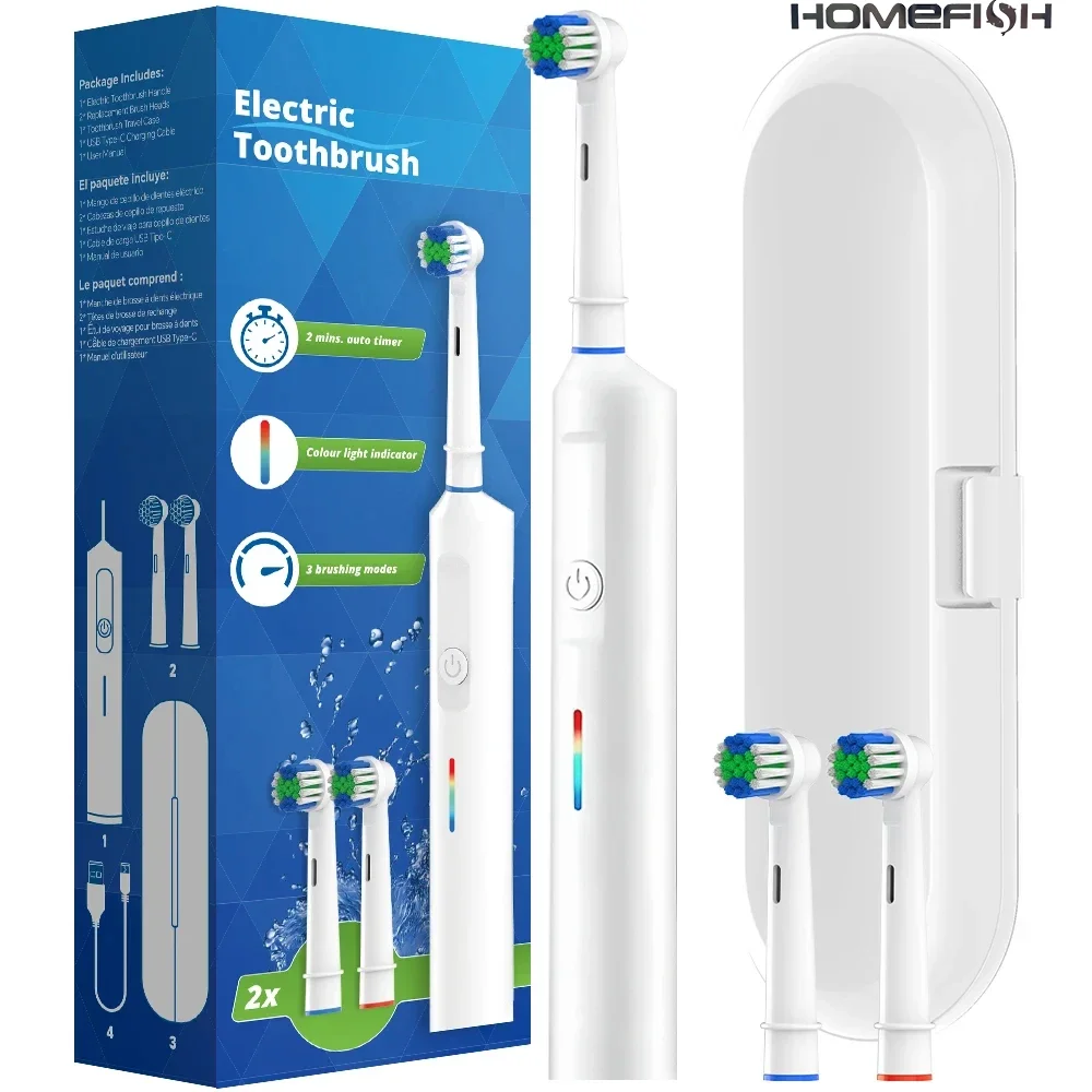 スマート回転電動歯ブラシ 充電式回転歯ブラシヘッド オーラルB交換用ブラシヘ​​ッド対応