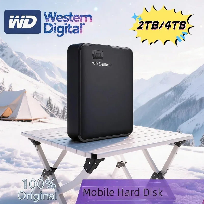 Western WD Western Digital 4TB 2TB External HDD Mechanical USB3.0 Hard Drive Plug&Play One-Click Multimedia Archive Carrier