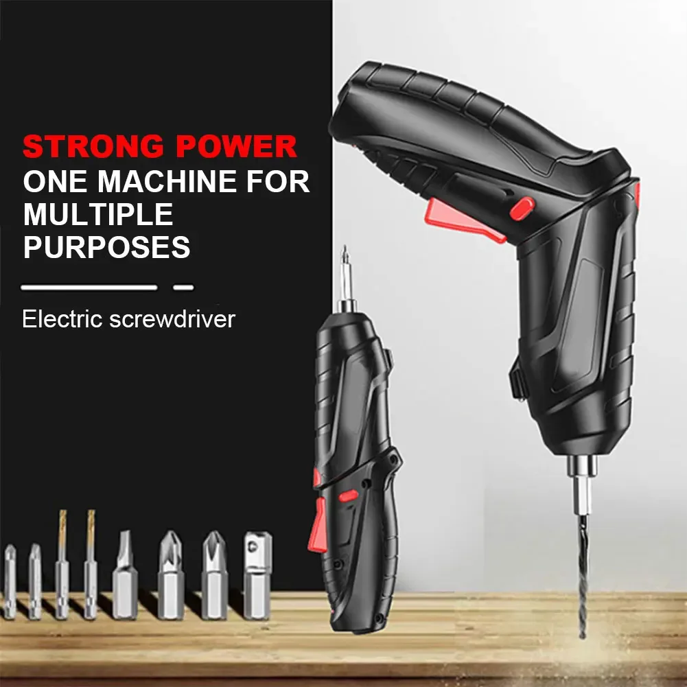 

47pcs Electric Screwdriver Cordless Electric Kit Household Small Electric Drill Driver Front LED Light Easy For Small Home Tools