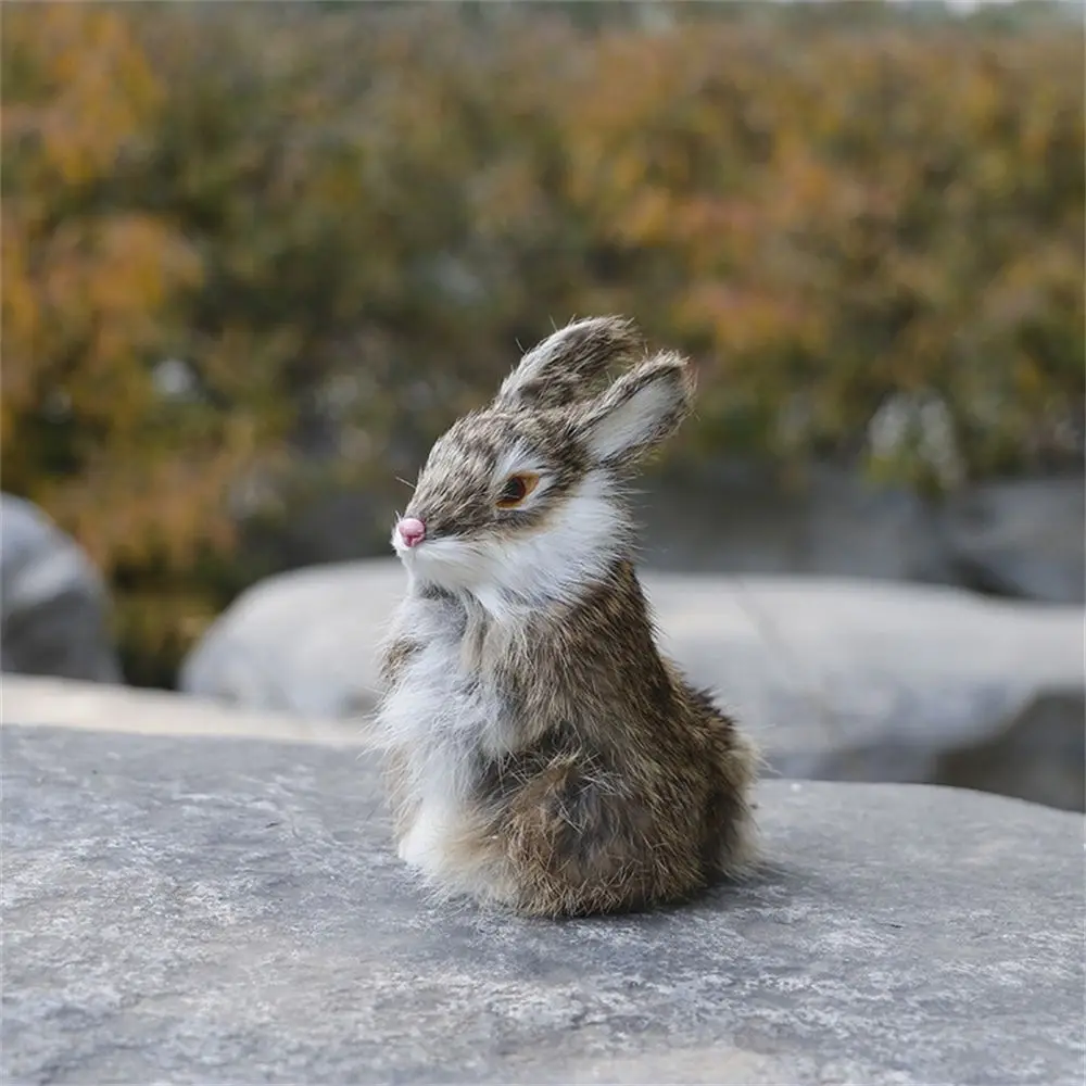 

Mini Desktop Furnishings Children's Birthday Gifts Simulation Easter Rabbits Plush Toys Rabbit Model