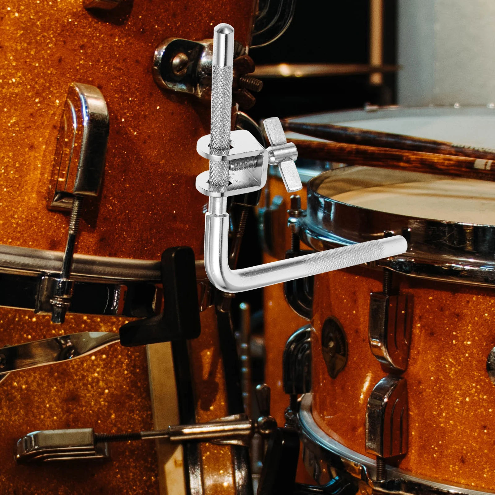 

Drum Cymbals Cowbell Mount Clip Bracket Holder Accessories Clamps Metal Adjustable for Drums