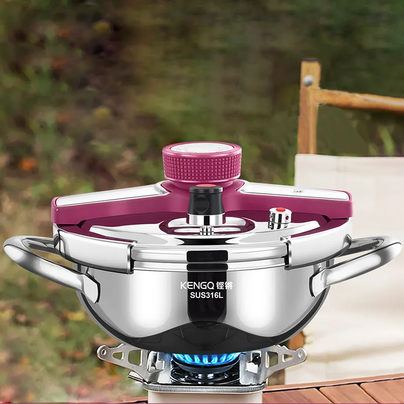 316 Stainelss Steel Kitchen Cookware 80kpa Pressure Cooker 3L/4L mini Pressure Cooker Compatible with Stove