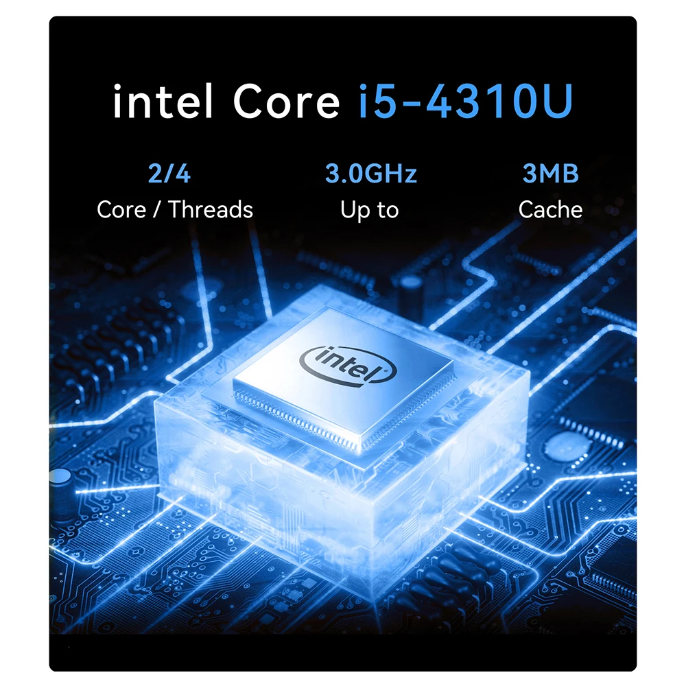 MLLSE NEW M3 Pro Mini PC Intel I5 4310U CPU 8G RAM 256GB ROM Compatible USB 3.0 Win11Pro Desktop Portable WiFi5 BT4.0