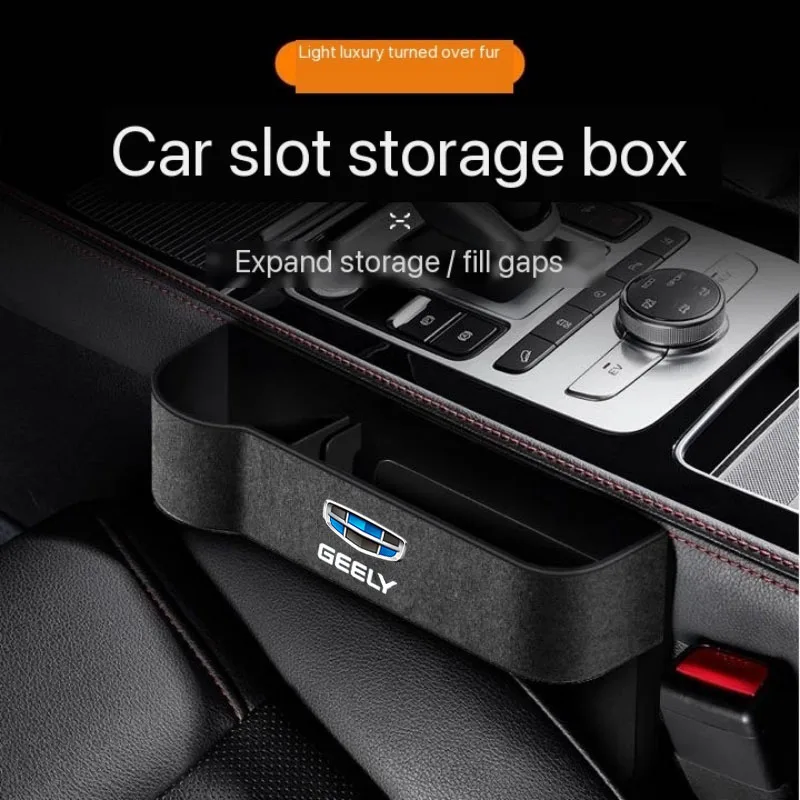 

Car Seat Crevice Gaps Storage Box Seat Organizer Gap Slit Filler Holder For Geely Atlas Coolray Emgrand EC7 EC8 Auto Accessories