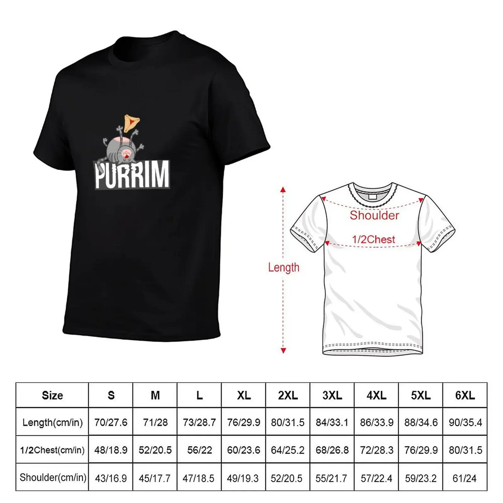 Purim Cat - Shalach Manos T-Shirt man t shirt anime figures for a boy essential t shirt plain black t shirts men