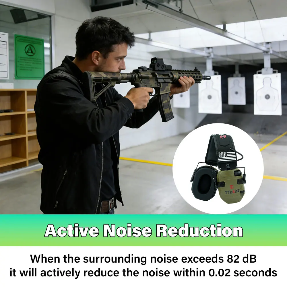 

Tactical Electronic Shooting Original Earmuff Outdoor Sports Antinoise Headset Impact Sound Amplification Hearing Hunting