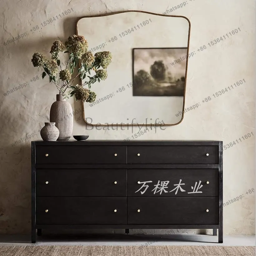 Zj. American solid wood CB chest cabinet multi-functional drawer storage side cabinet customization
