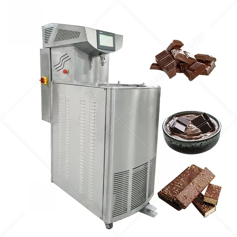 Chocolate Melt Pot Continuous Fully Automatic Electric Temper Device With Tap Custom Small Confectionery Machine