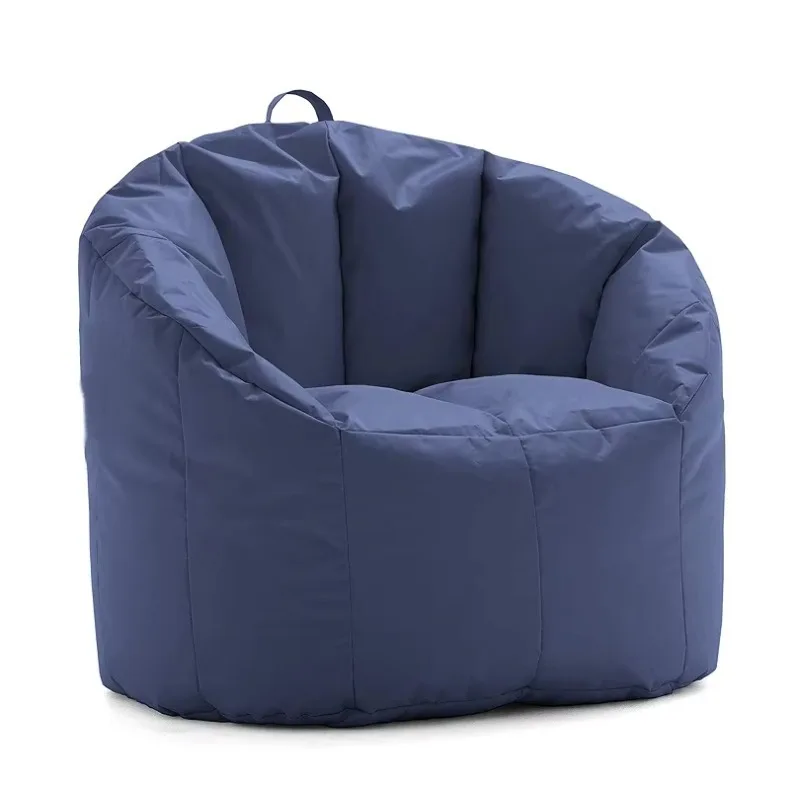 Indoor Use Pumpkin Shape Bean Bag Chair Lazy Sofa With Top Handle Sac Pouf for Adults and Kids