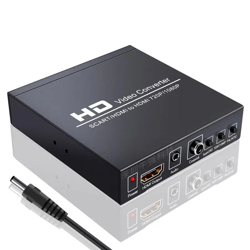 HD Vedio Converter 1080P Scart To HDMI RGB High-resolution Video Converter Audio Scart To Hdmi + Digatal