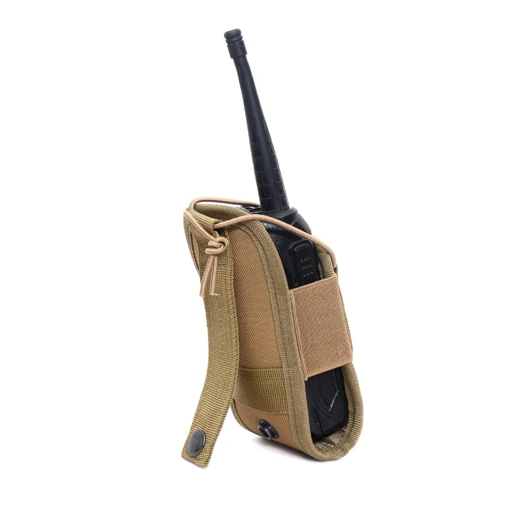 Tactical Radio Holder Molle Bolsa para duas maneiras Walkie Talkies, equipamentos de caça Baofeng, Heavy Duty Rádios Coldre Bag