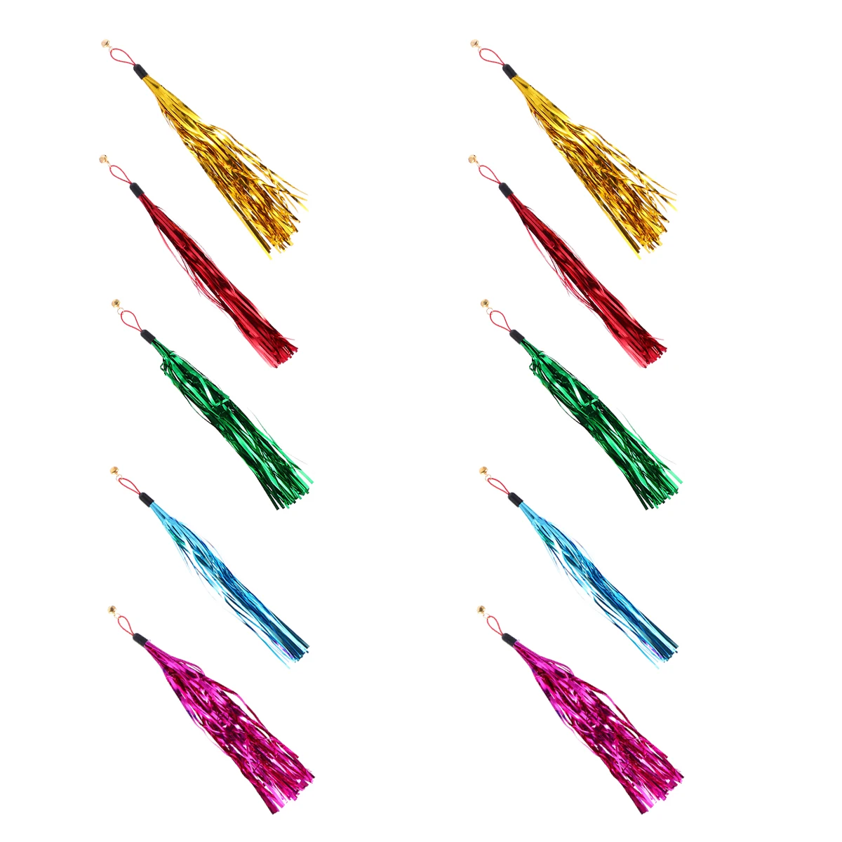 

10Pcs Cat Teaser Replacement Refills Glitter Tassels Dangle Wand for Interactive Play Kitten Teasing Stick Accessories