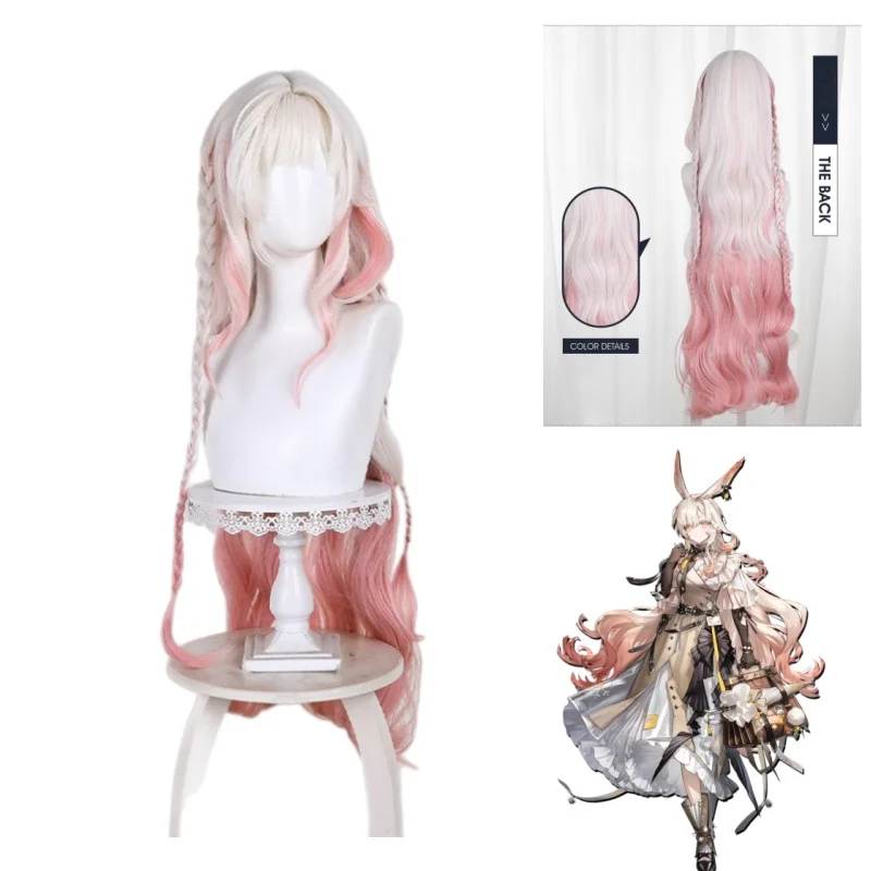arknights-jacinta-cos-wig-100cm-white-pink-gradient-long-curly-hair-middle-part-scalp-top-with-free-wig-net-anime-cosplay-hair
