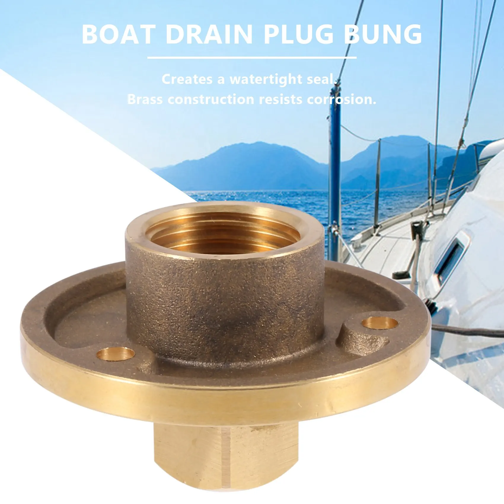 Plugue de drenagem de bronze garboard barco marinho iate parafuso plugue de drenagem 1 Polegada buraco de montagem pesca quente