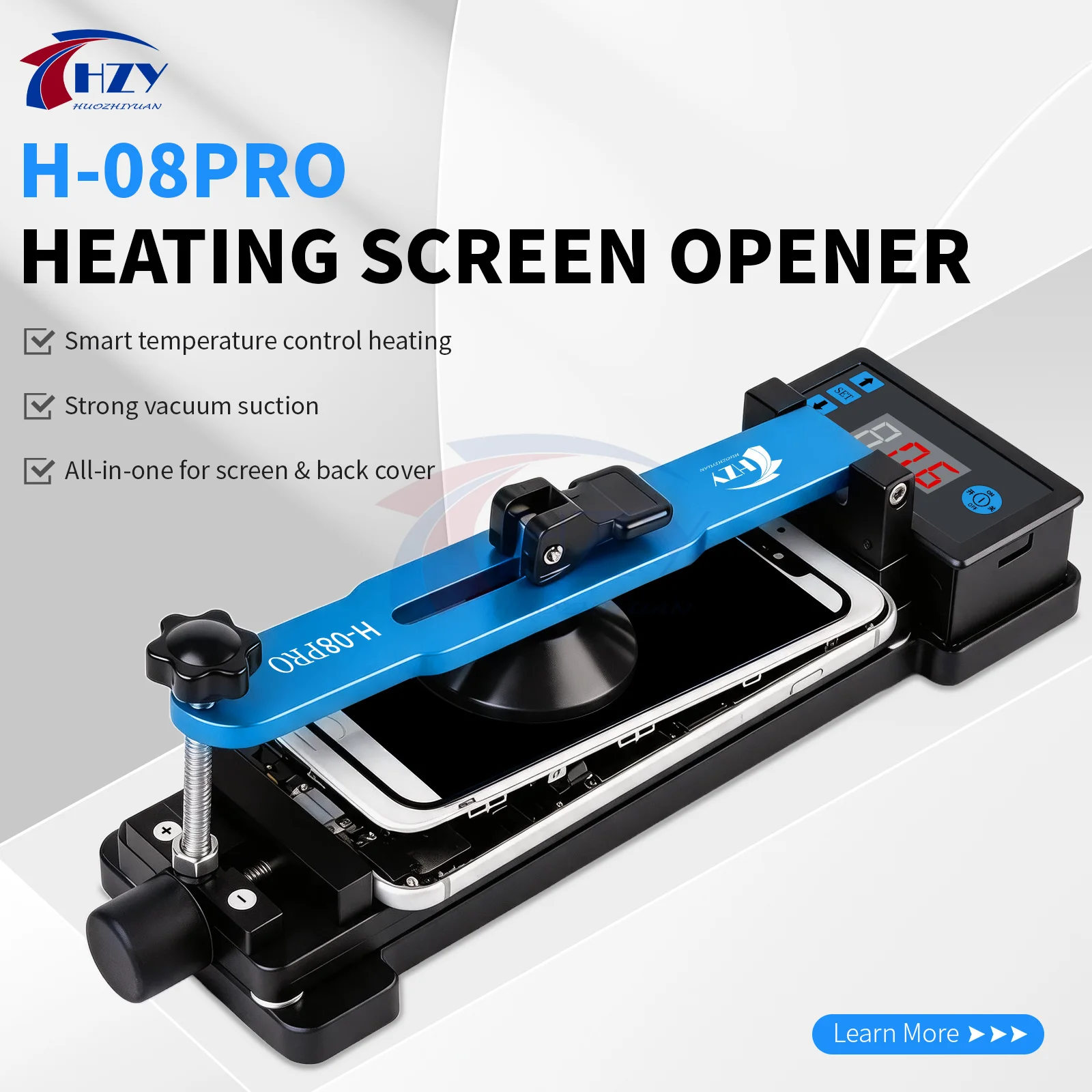 HZY H-08PRO Heating Screen Separator 0-120℃ 150W Constant Temp Vacuum Suction for iPhone Android LCD Back Cover Repair Tools