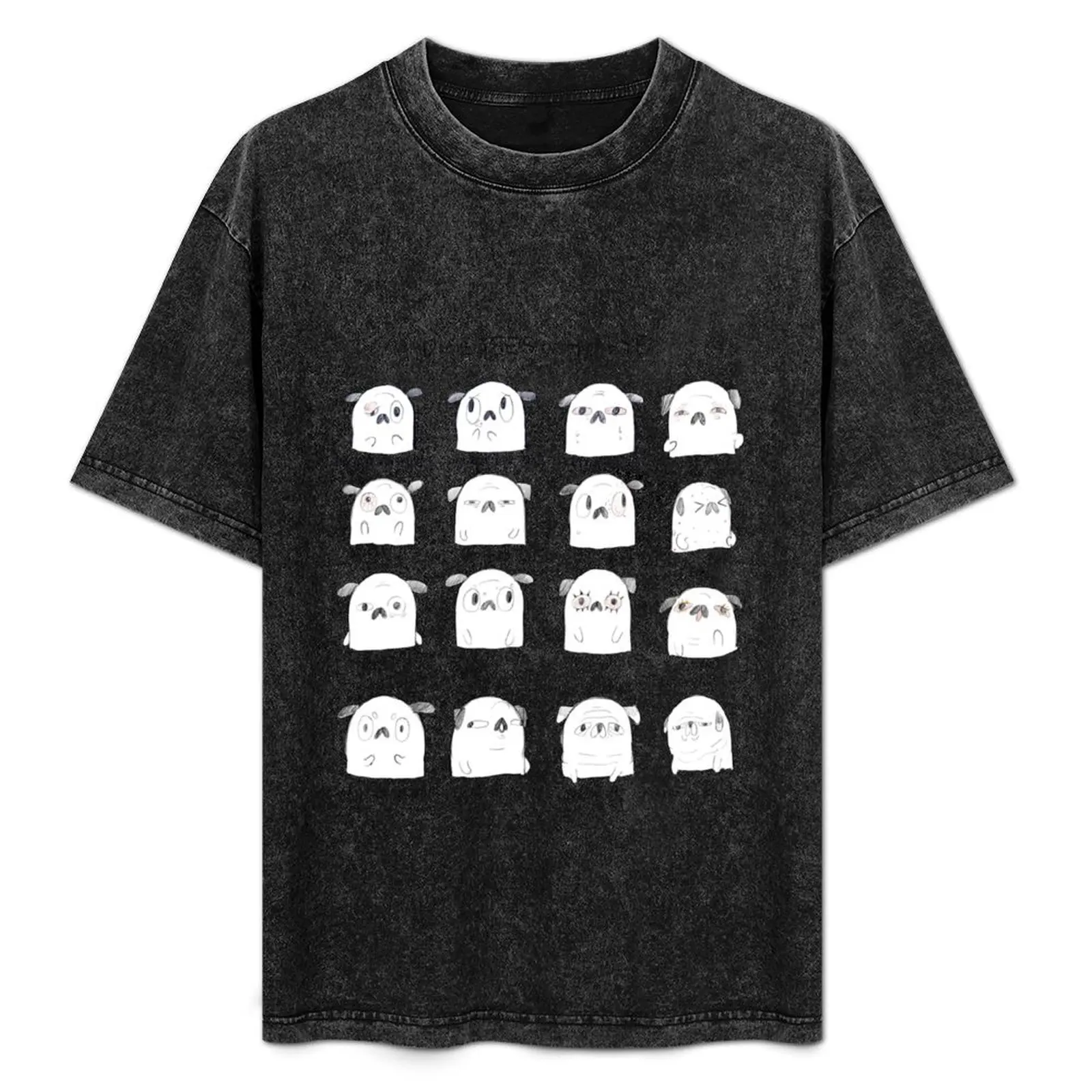 

Pug Ocular Disease T-Shirt Urban Style Casual Short Sleeve Top