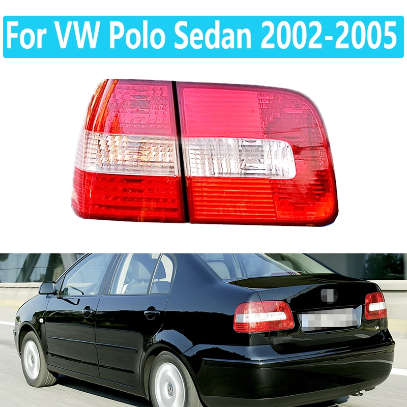 For VW Polo Sedan 2002-2005 Rear Turn Signal Rear Corner Lamp Assembly Trunk Curved Light Auto Parts