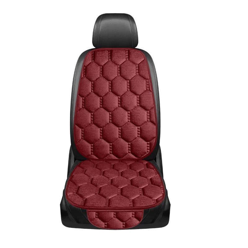 Thickened Car Seat Cushion Winter Anti-Slip Short Fluffy Three-Piece Set Universal Insulating Single Piece Rear Seat Cover