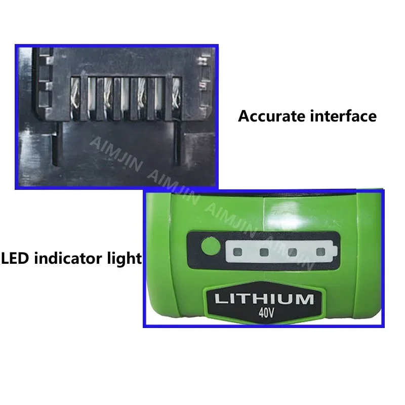 Replacement 40V 3.0/4.0/5.0Ah Li-ion Rechargeable Battery For GreEnworks 29462 29472 29282G-Max Gmax LawnmoWer Power Tools