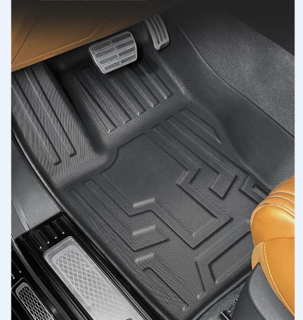 For GWM WEY TANK 300 2026-2021 TPE Floor Mats (Only for Gas) LHD, Waterproof Full Set Trunk Mats & Cargo Liner Left Hand Driver